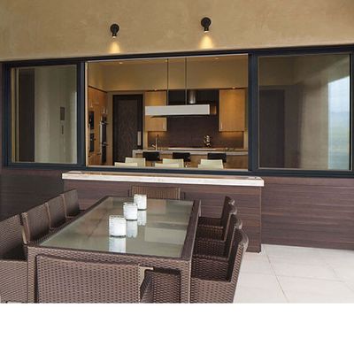 Finestra scorrevole a doppio vetro con telaio in lega di alluminio e vetro isolato per una durata di 50 anni